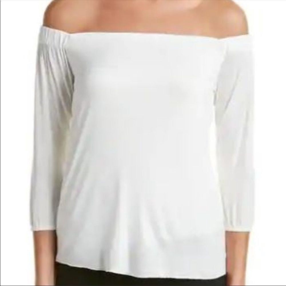 NWT Bailey 44 Of The Shoulder Cream Top Size M